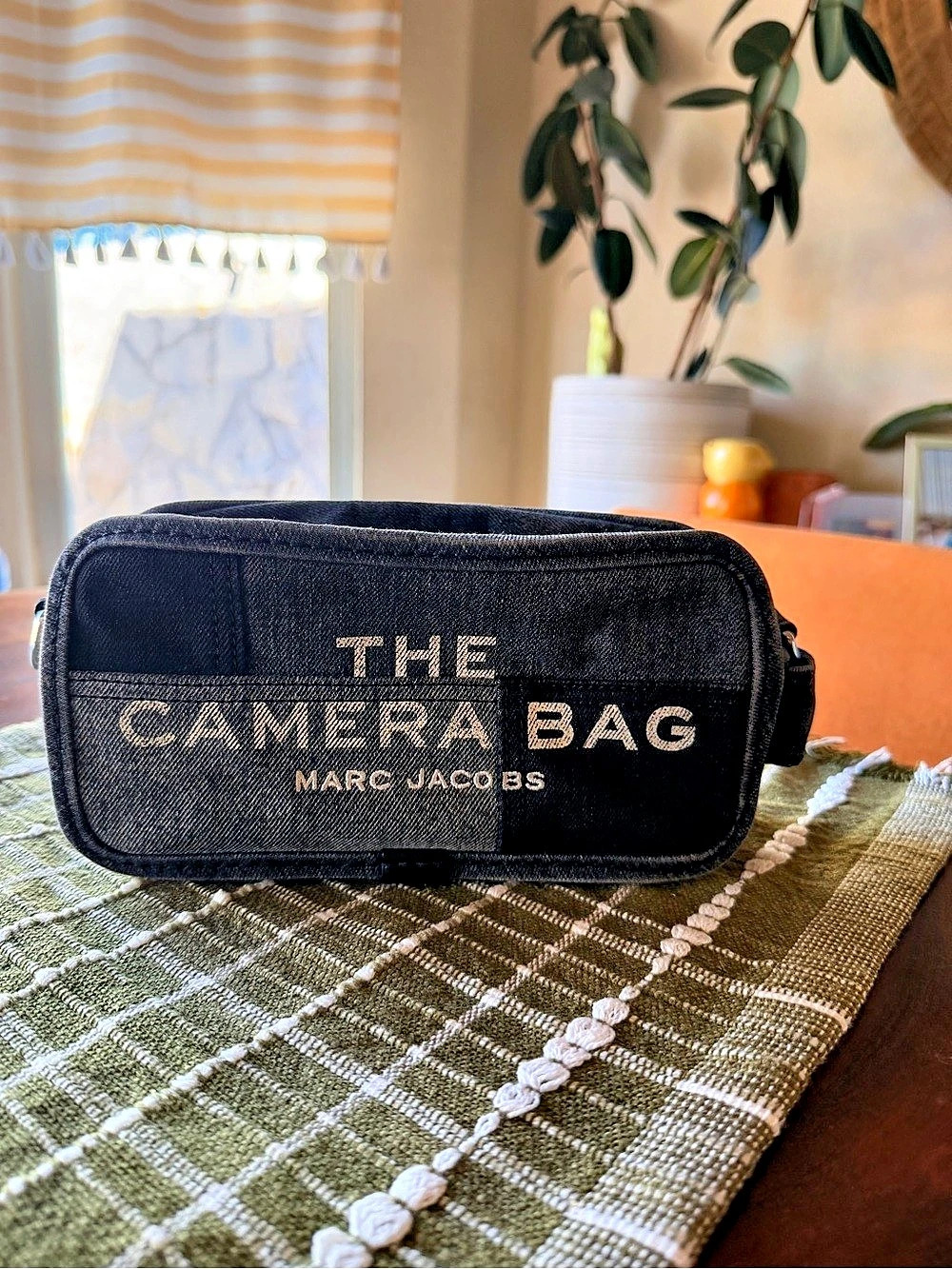 Marc Jacobs The Denim Camera Bag Denim Black Crossbody Bag